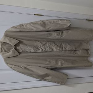 London Fog Beige Trench Coat Shell Coat Size 44L - see description